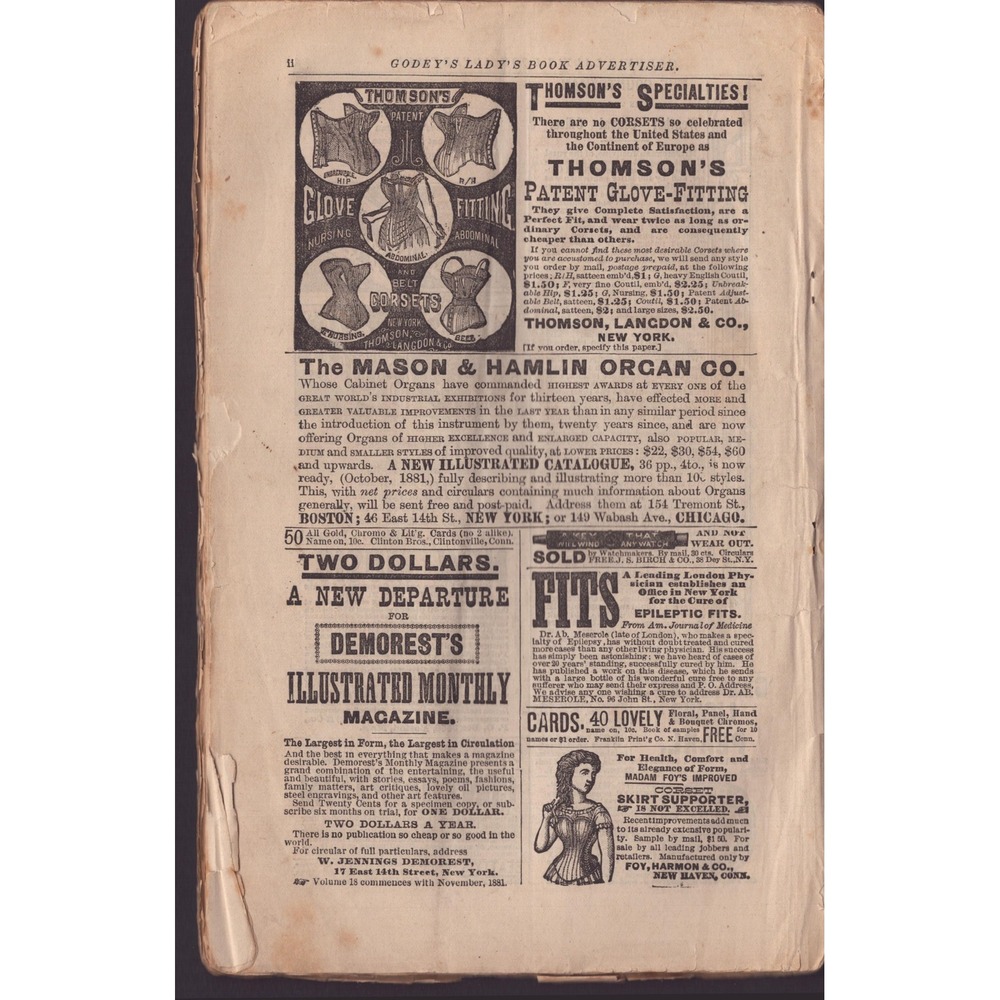 Antique Godey's Lady's Book Vol 103 No 617 November 1881 Victorian Periodical - Picture 2 of 2